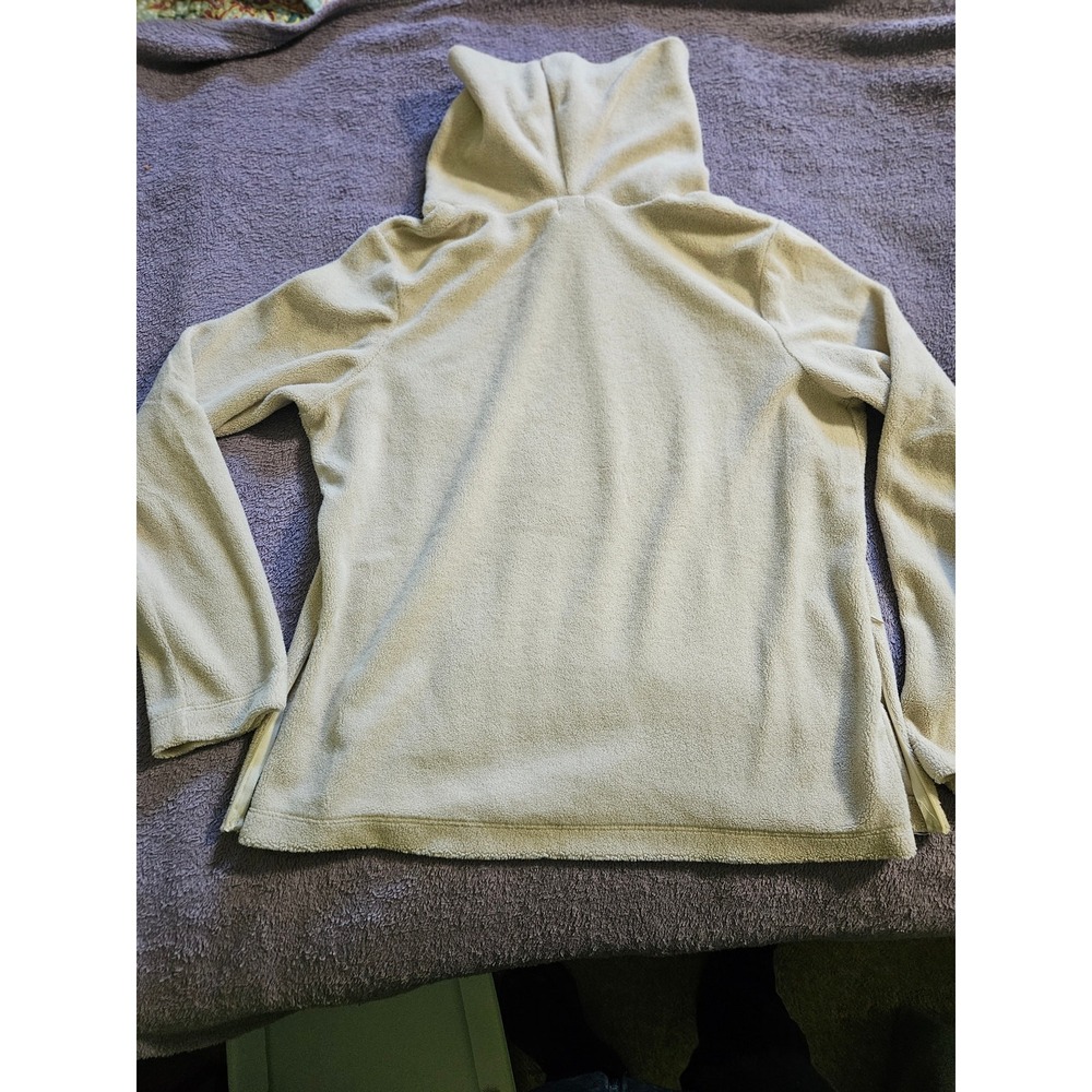 Calvin Klein Jeans cream sherpa knit cowl neck sweater, size medium - Picture 2 of 7